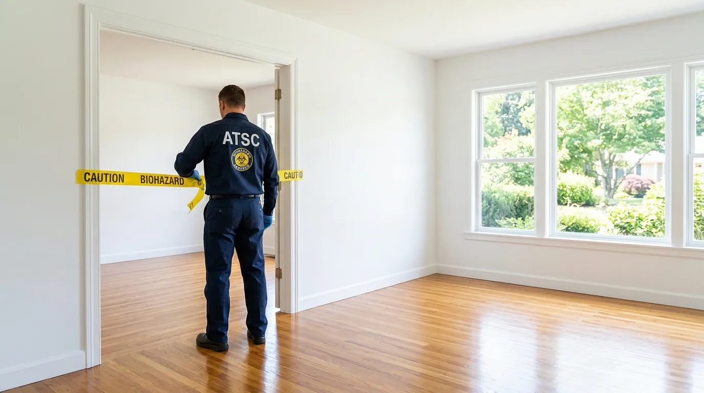 Certified biohazard cleanup crew performing Crime Scene Cleanup in Gloucester City